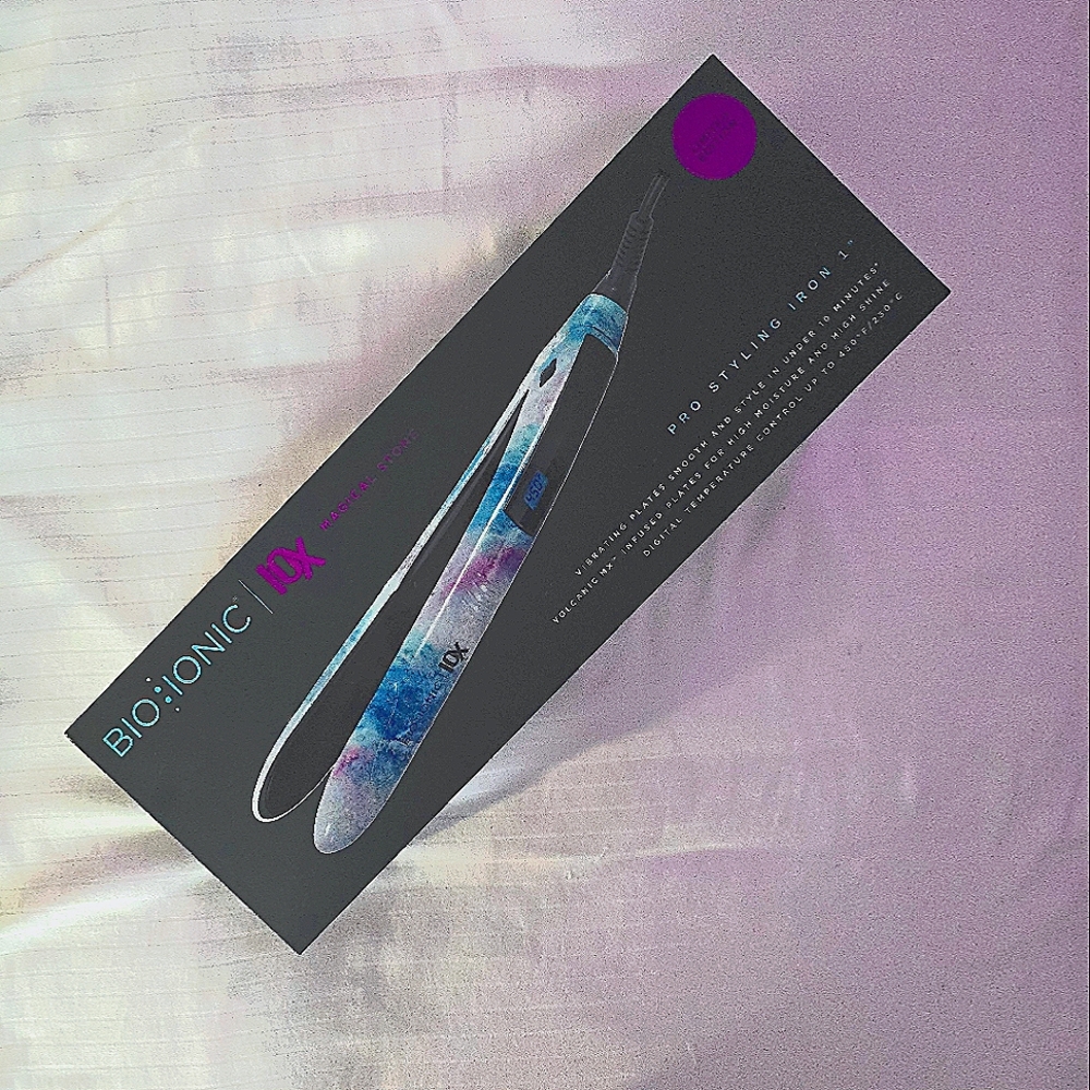 Brand New In the Box BioIonic 10x Pro Styling Iron 1" Painted Marbelized Effect